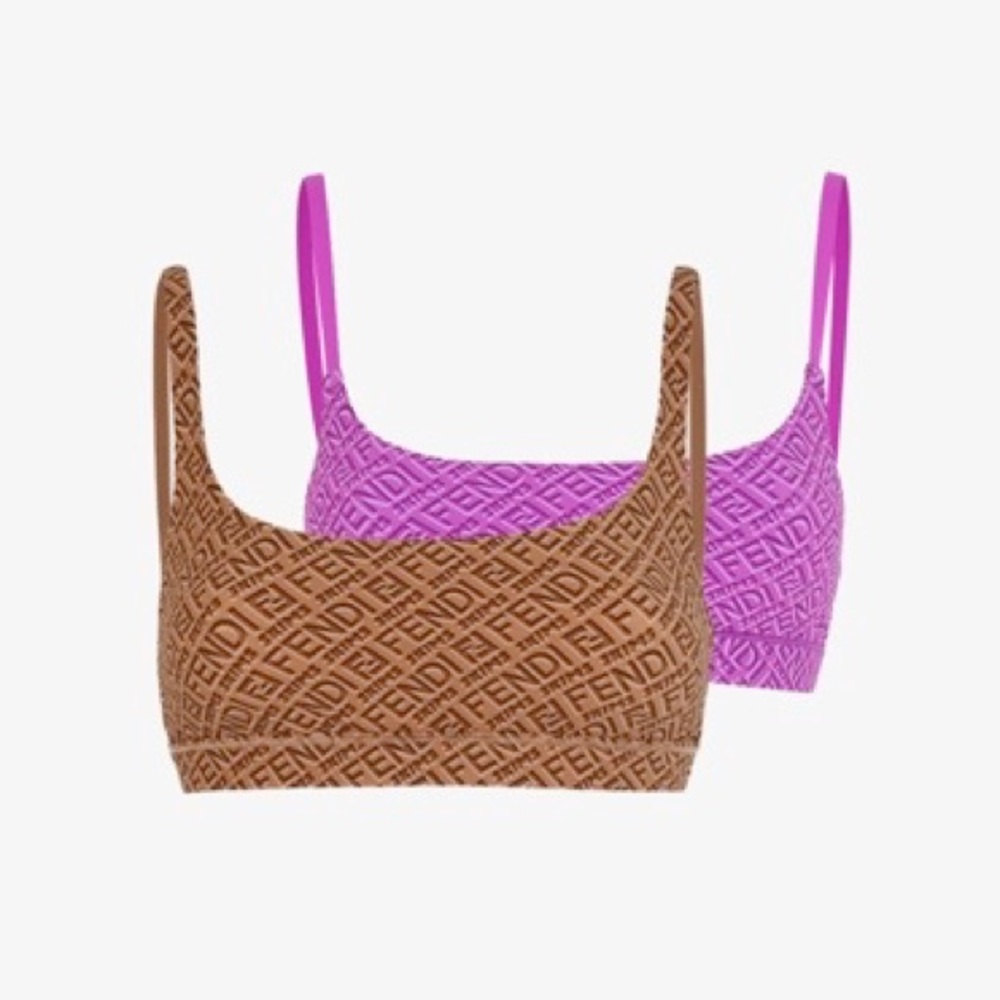 FENDI x SKIMS Colorado Purple & Tan Bralette Pack Size Small NEW IN BOX